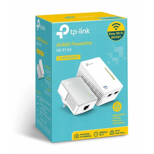 Repetidor Wireless TP-Link TL-WPA4220 KIT - 2 Tomas - 300Mbps - Blanco