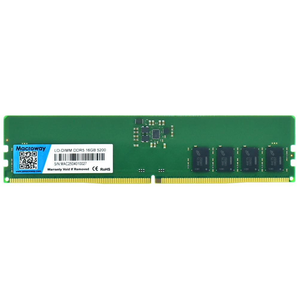 Memoria RAM Macroway LO-DIMM - 16GB - DDR5 - 5200MHz - Para PC