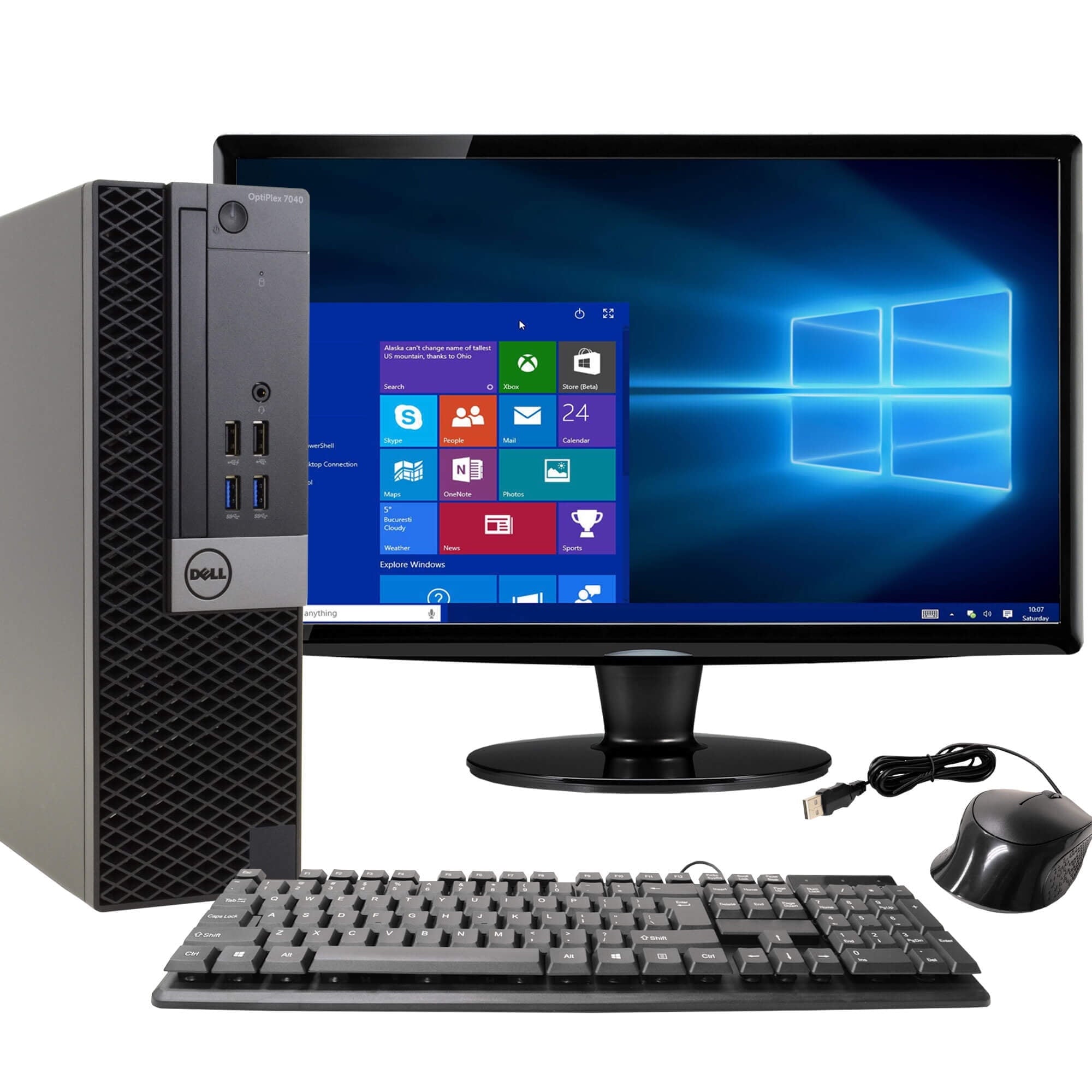 Kit Desktop Dell Optiplex 7040 - Intel i7-6700 3.40GHz - 16GB RAM / 256GB SSD - Con Mouse, Teclado y Monitor