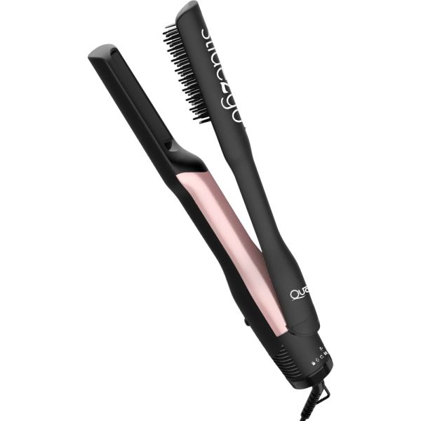 Plancha para Cabello Quanta QTALS1600 Slide2Go - 180°C - Cerámica - Bivolt - Negro y Rose