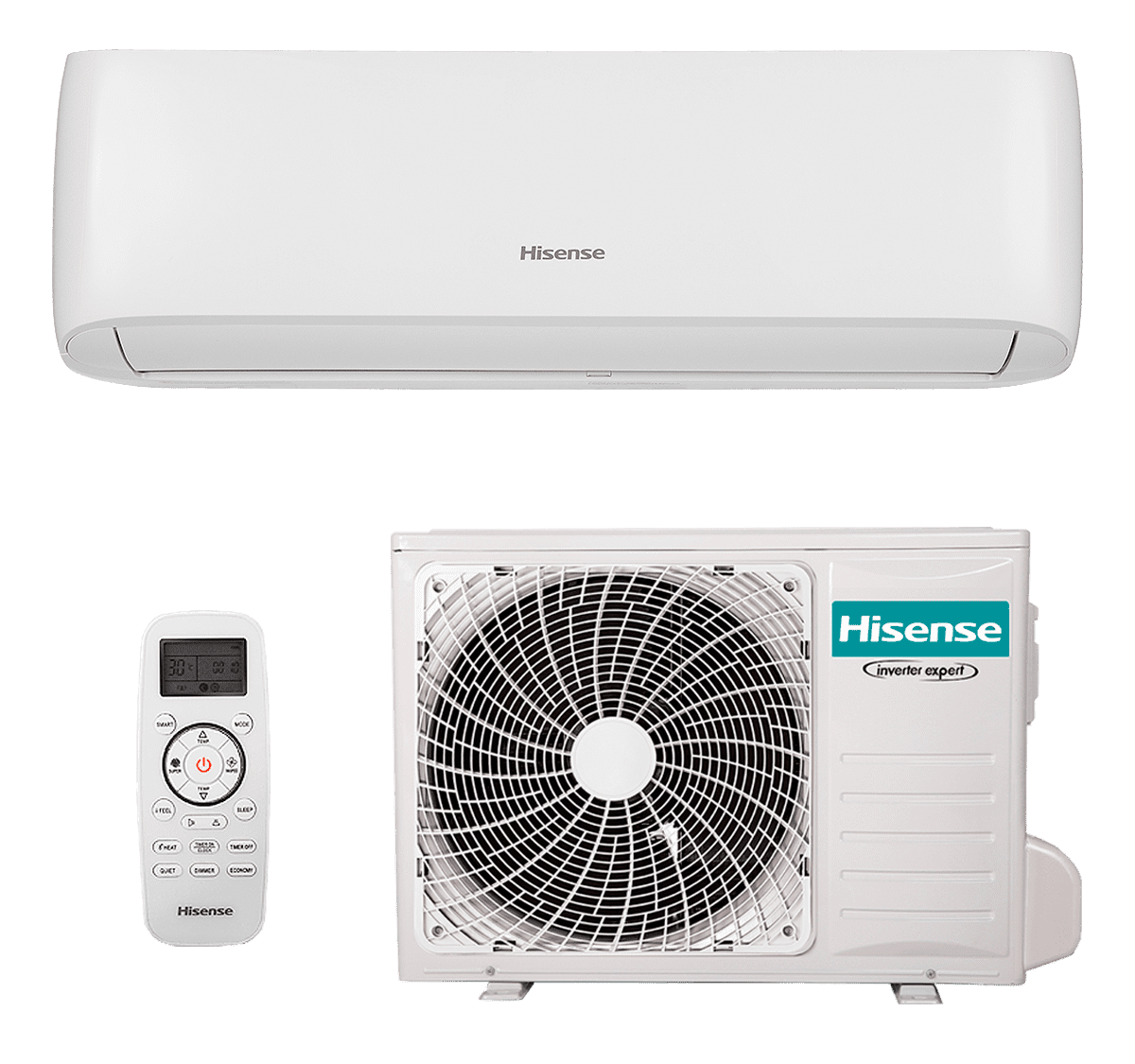 Aire Acondicionado Hisense AS-12UW4SYRCH - 12000BTU - Calor/Frío - Inverter - 220V/50Hz - Blanco