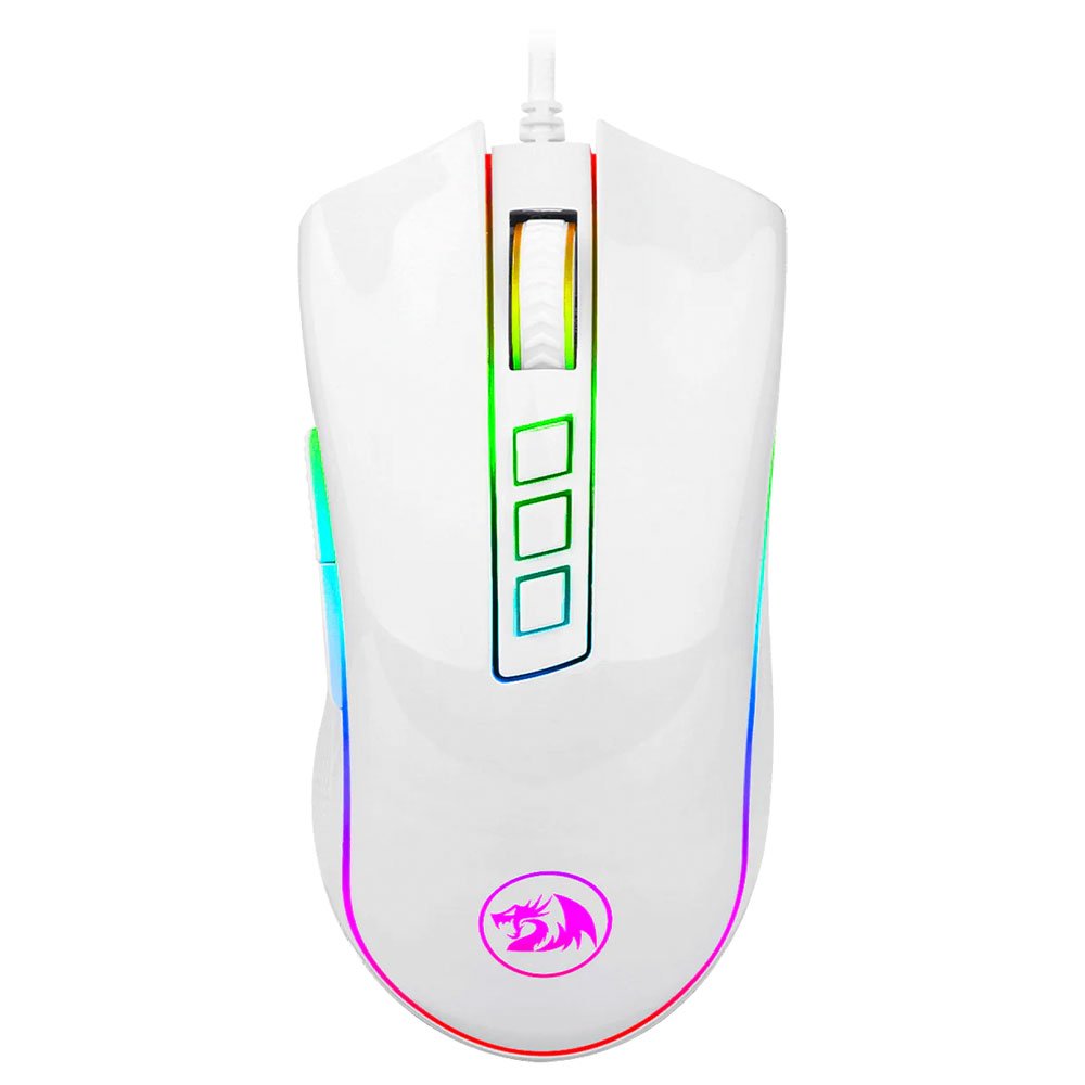 Mouse Gamer Redragon Cobra M711W RGB - Con Cable - 10000 DPI - 8 Botones - Blanco