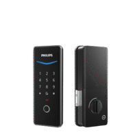 Cerradura Eléctrica Philips DDL502-13HBS - Huella Digital / Código Secreto / Aplicación - Negro
