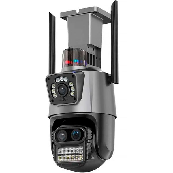 Cámara IP de Seguridad Satélite A-CAM009D - HD 4MP/2 cámaras/WiFi - Blanco