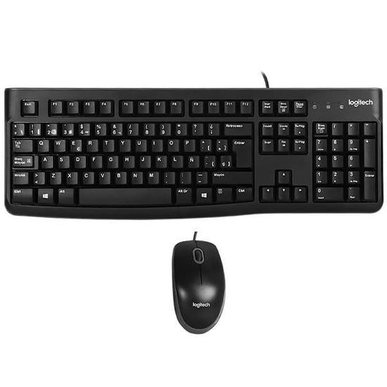Kit Mouse y Teclado Logitech MK120 - 1000 DPI - Español - Negro